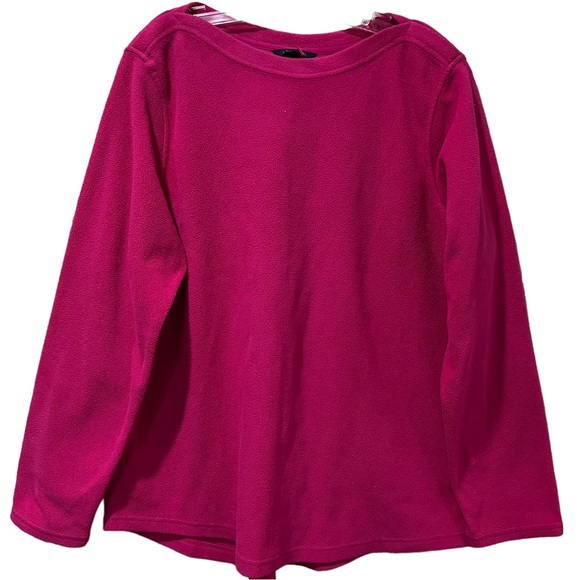 Lands' End Sweaters Lands End Large Long Sleeve Fleece Crew Neck